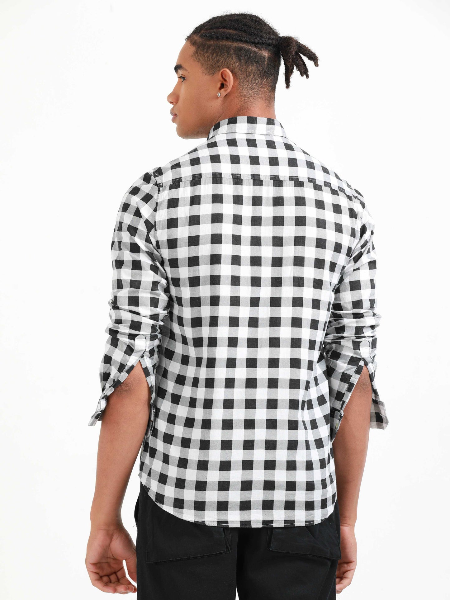 Ufa White & Black Check Shirt