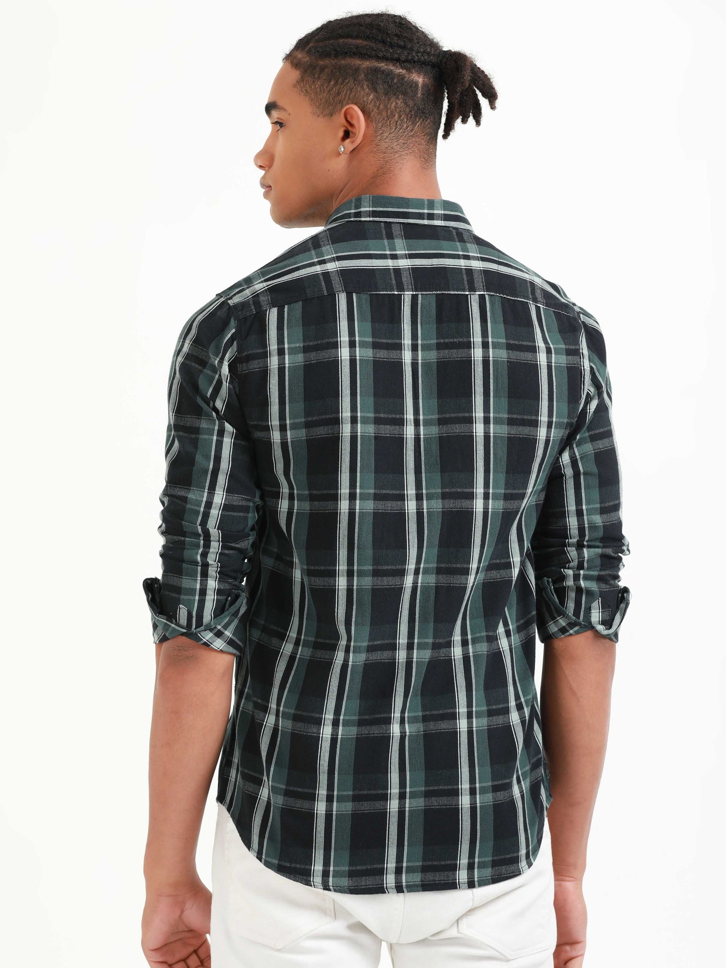 Phoenix Dark Jungle Green Check Shirt