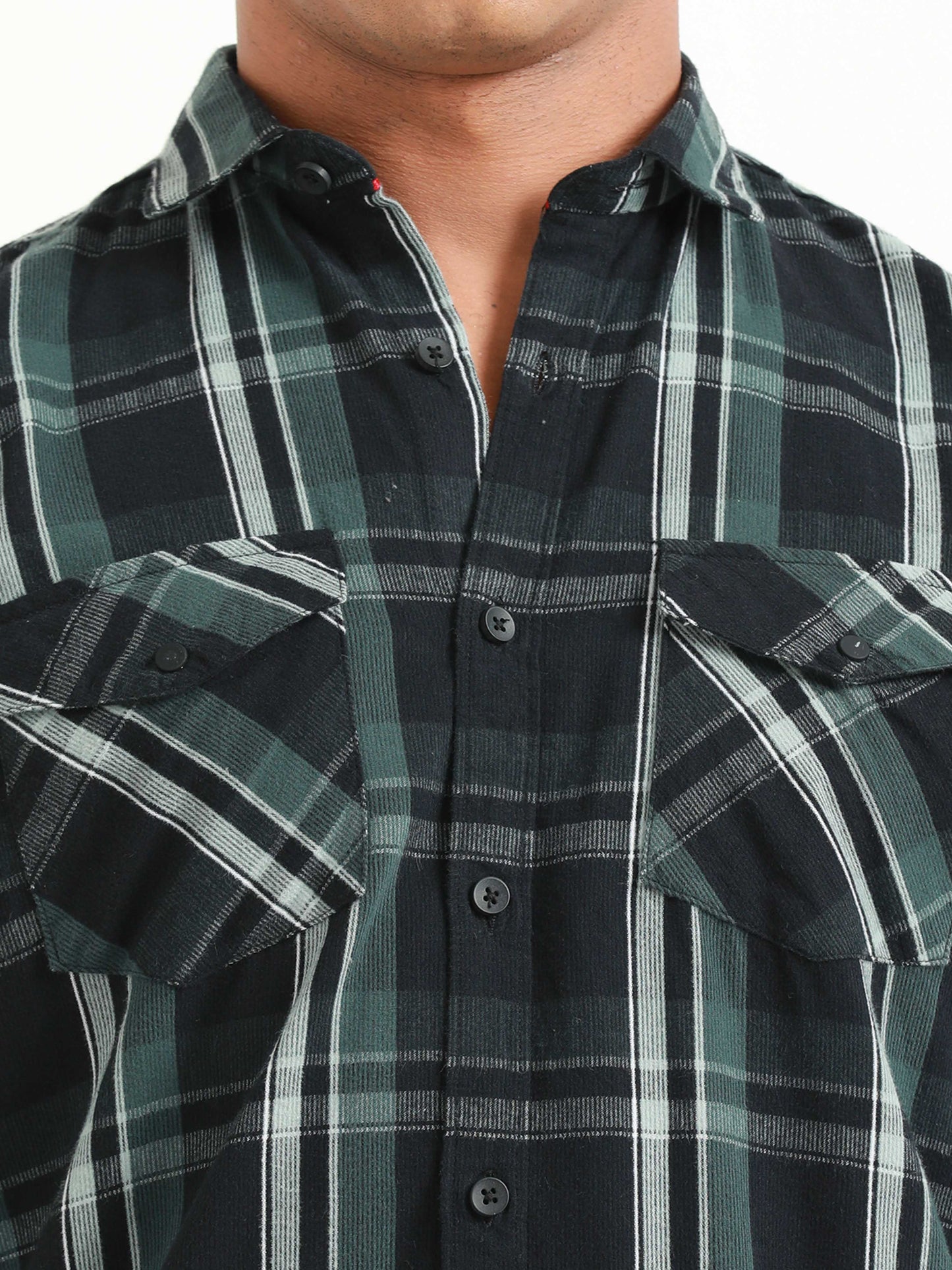 Phoenix Dark Jungle Green Check Shirt