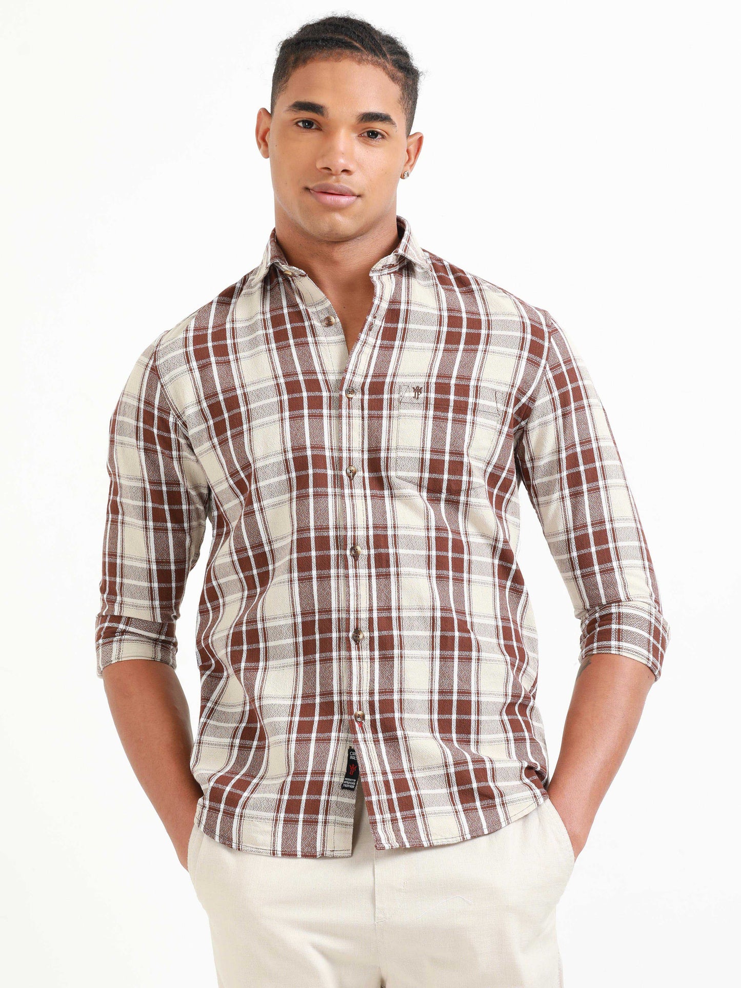 Kobe Brown & Pearl Check Shirt