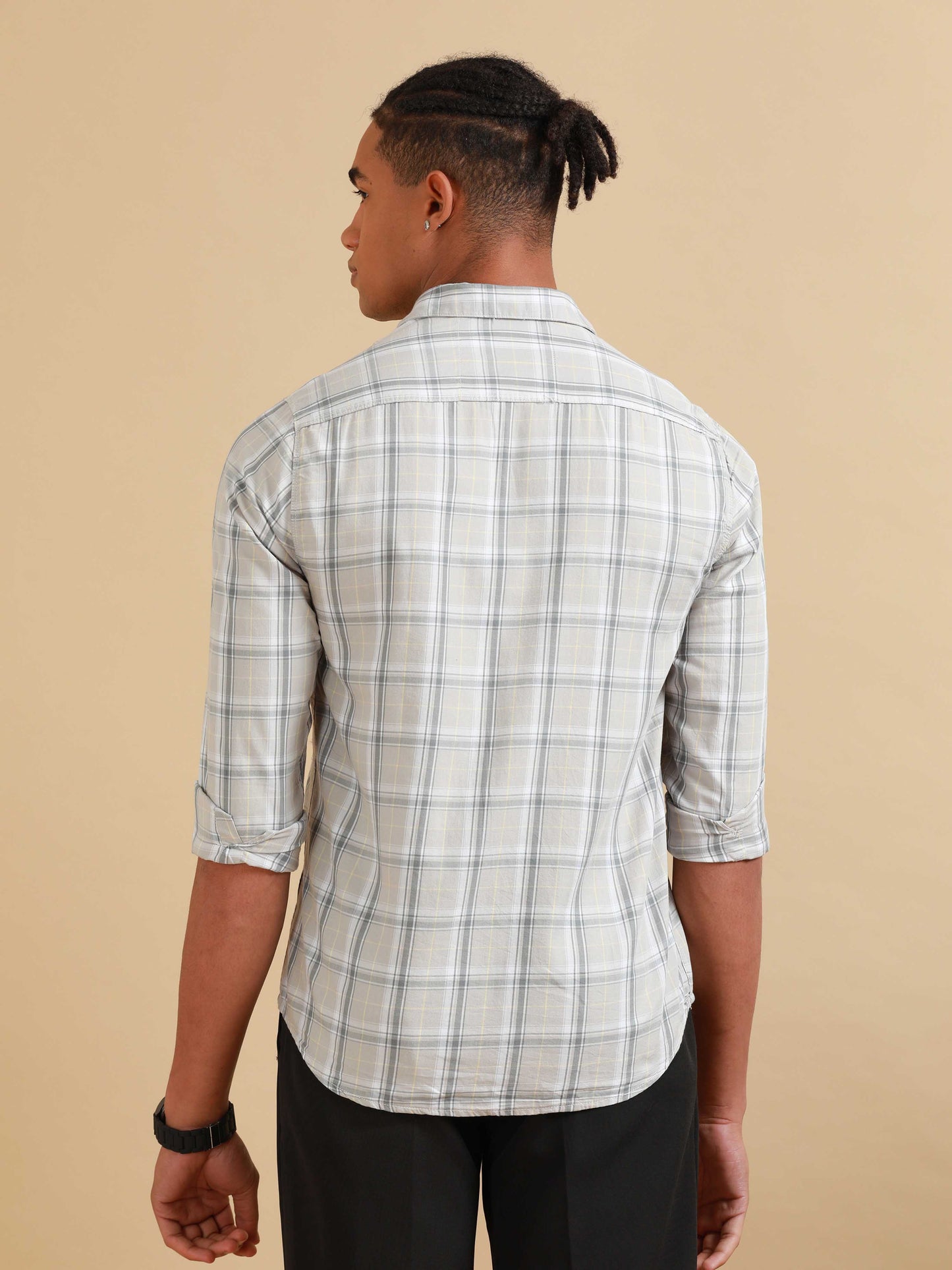 Kobe Grey Cloud Check Shirt