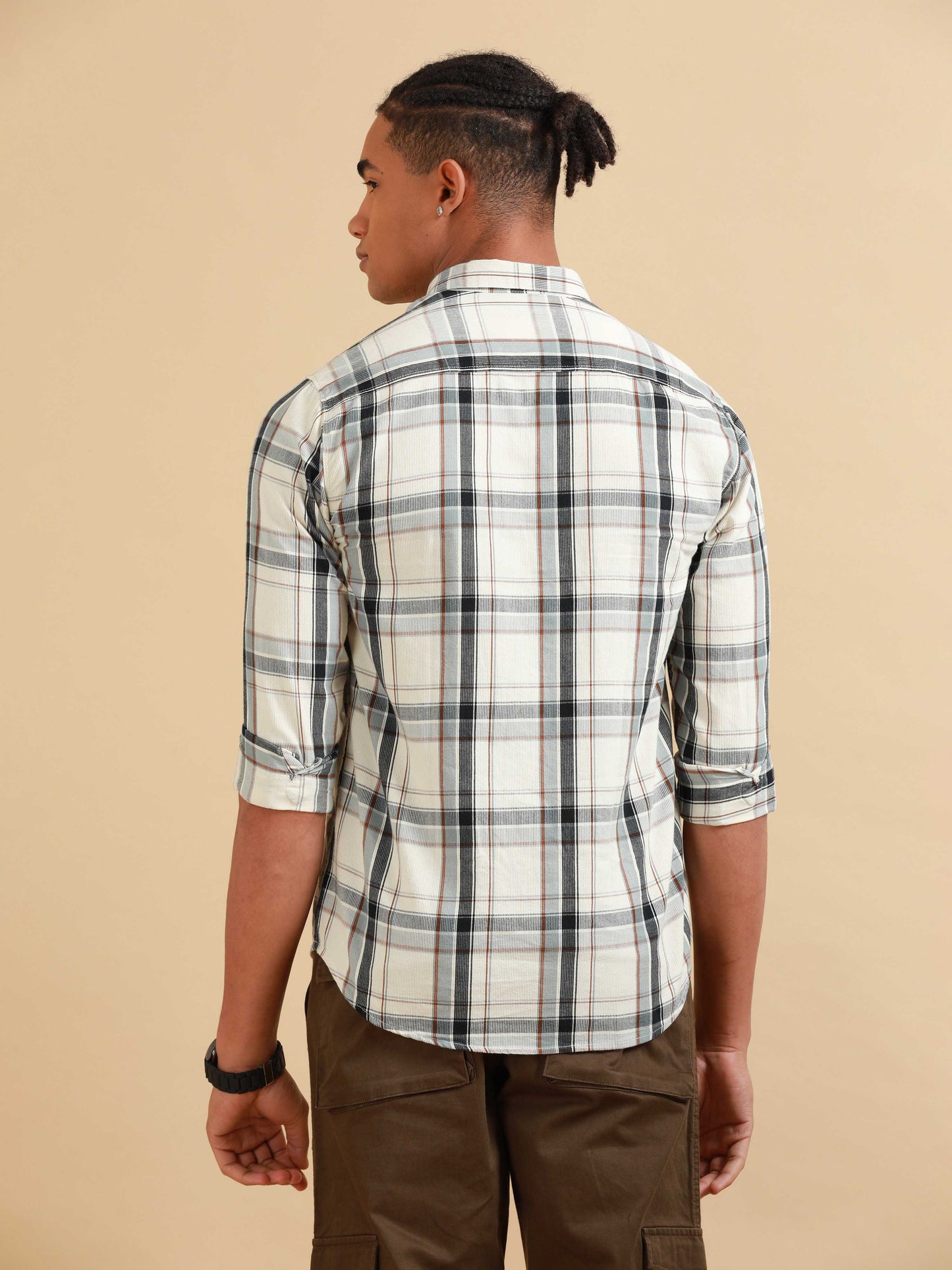 Phoenix Beige Check Shirt