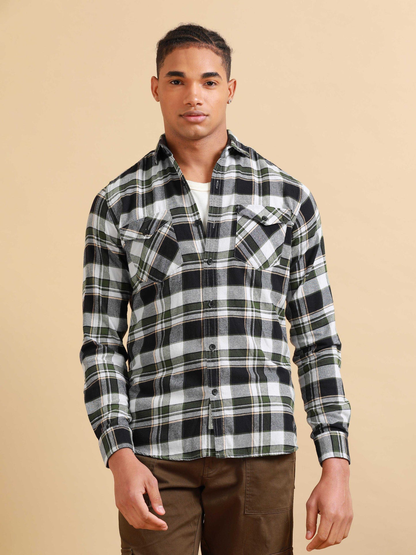 Phoenix Black & Green Check Shirt