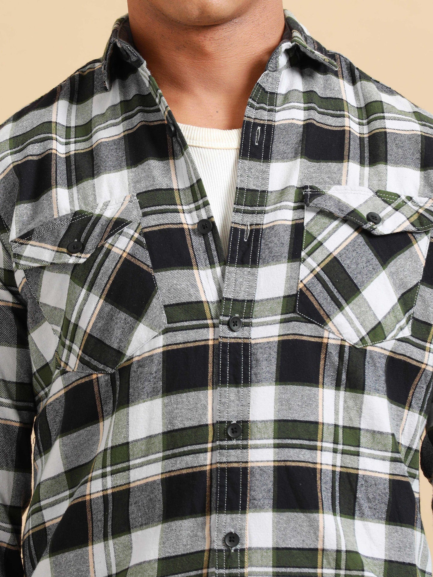 Phoenix Black & Green Check Shirt