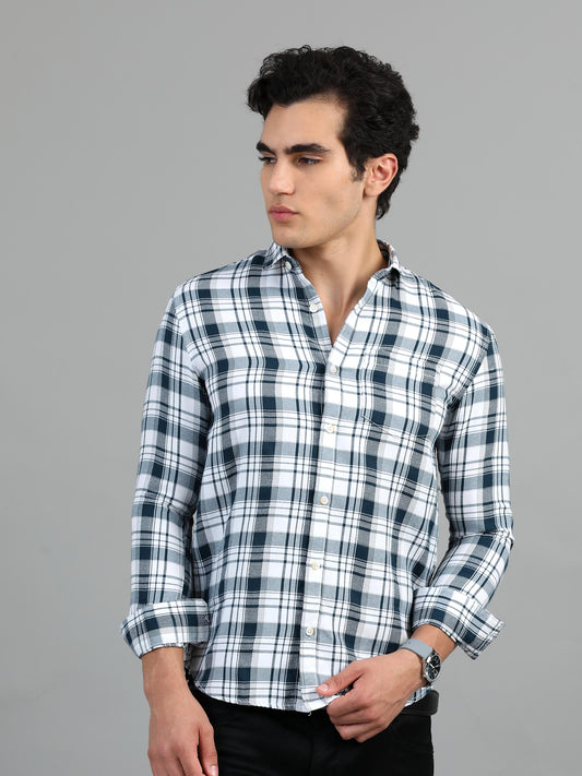 Hanoi Nile Blue Timeless Check Shirt