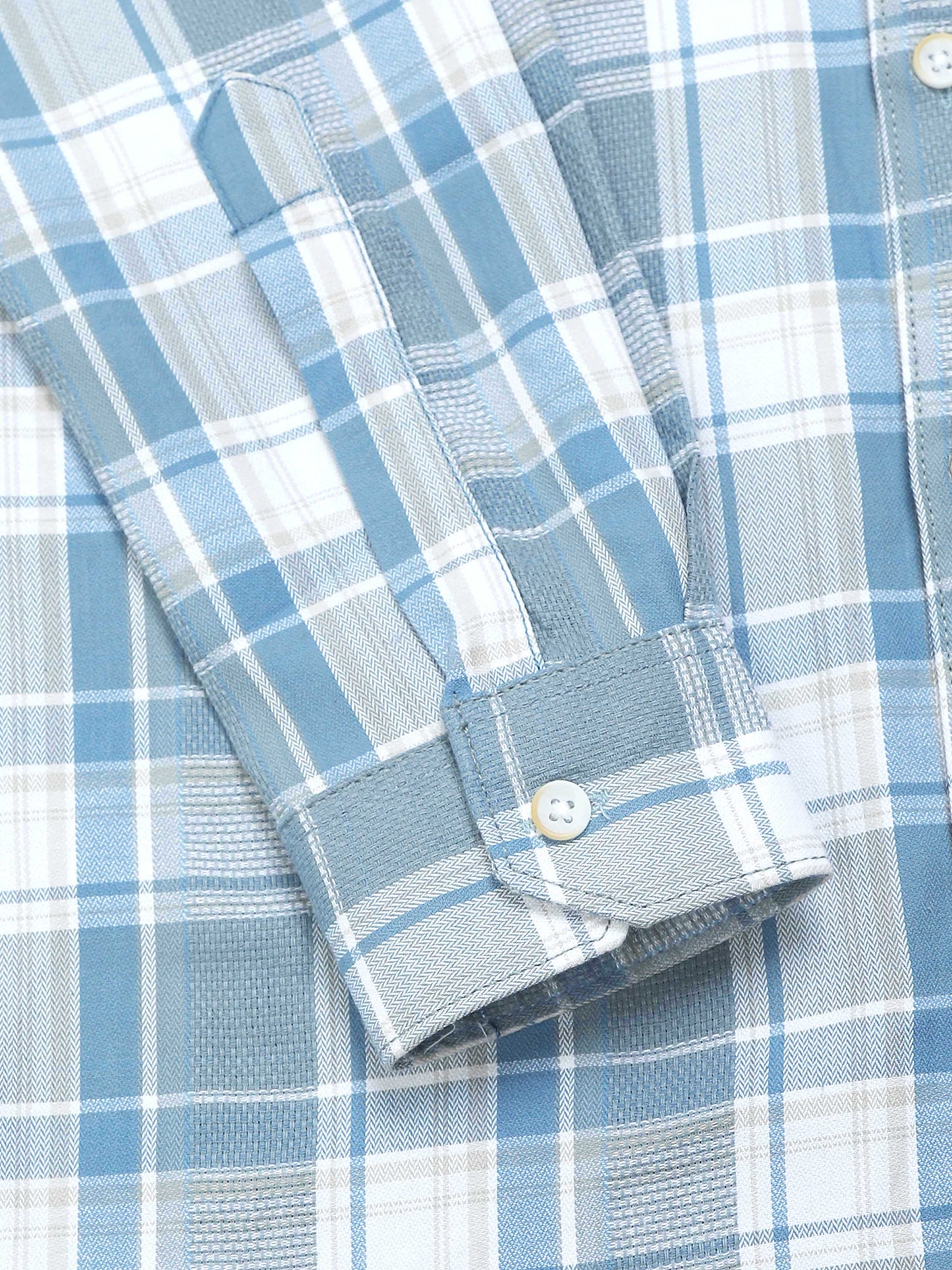 Hanoi Light grey blue Timeless check shirt