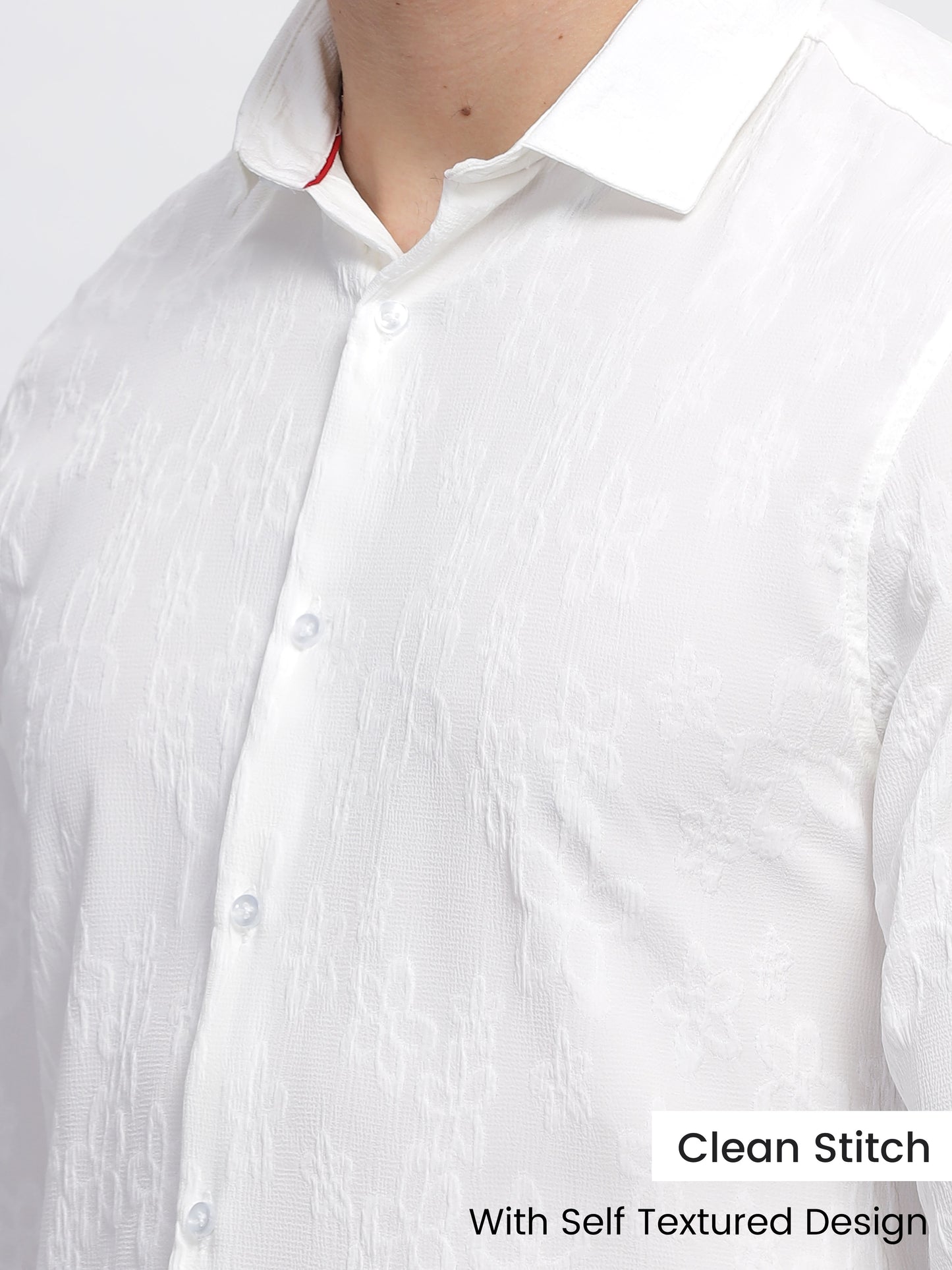 Pearlized Self Textured Shirt