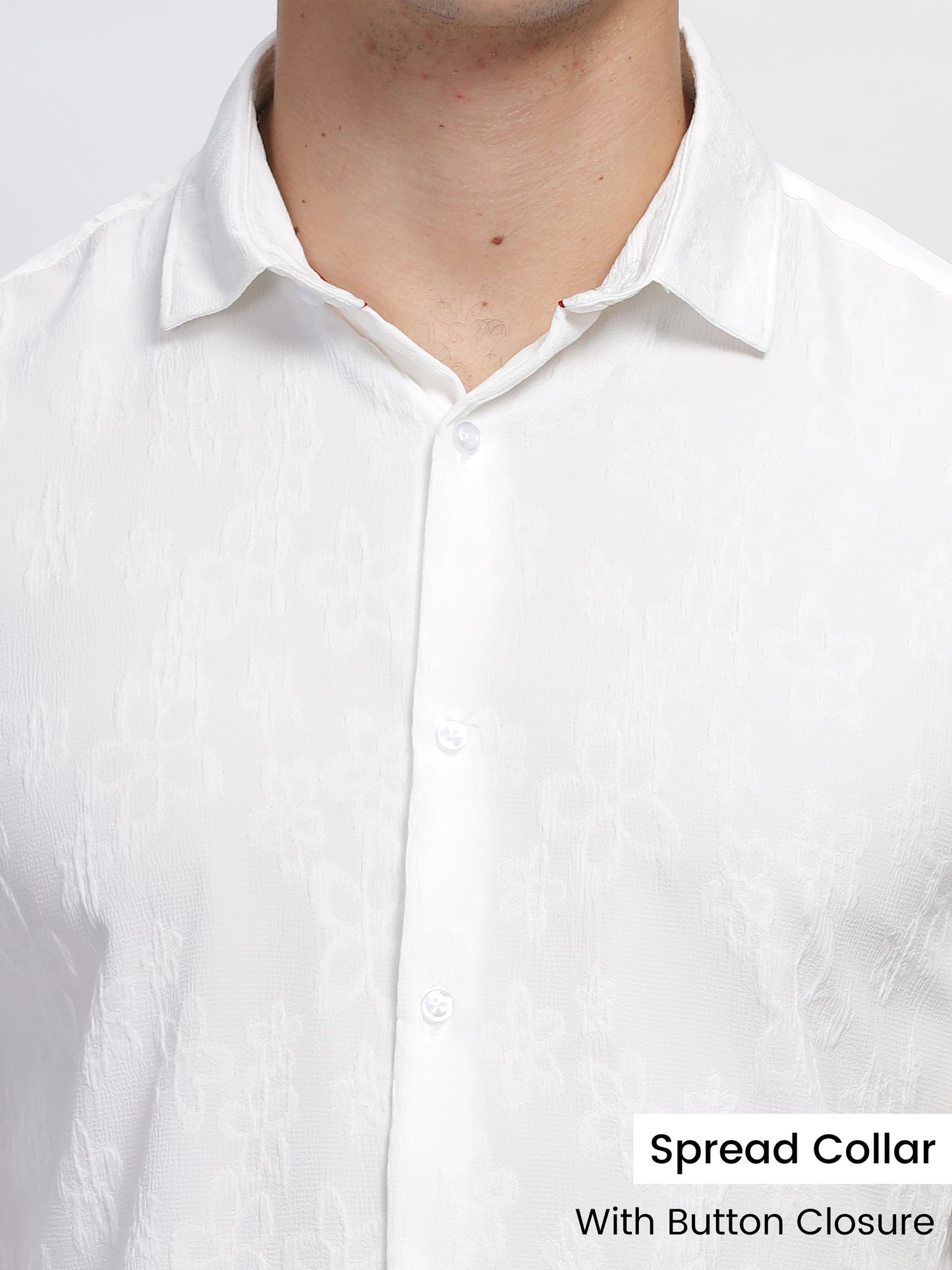 Pearlized Self Textured Shirt