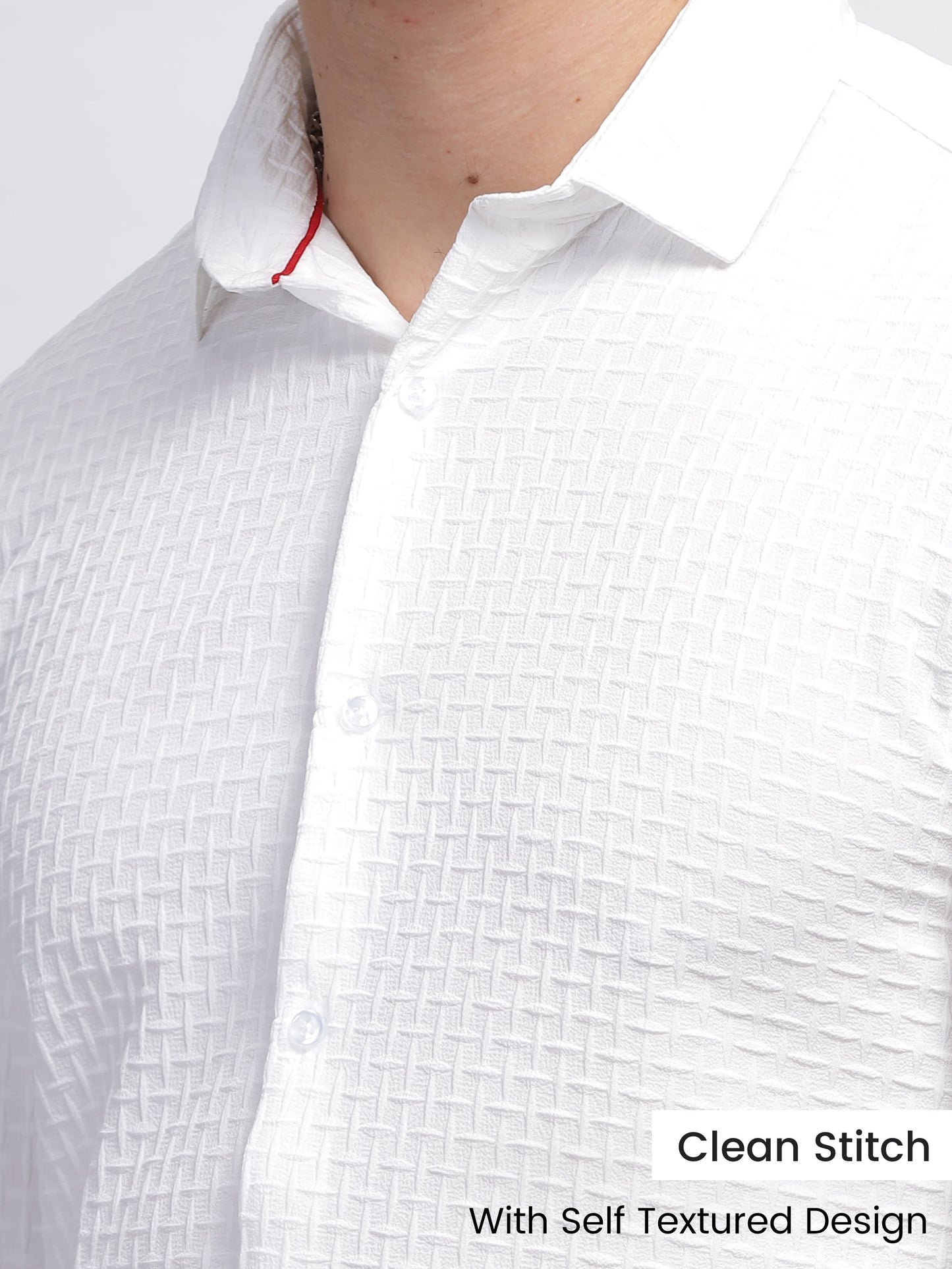 Frosty Embossed Self Textured Shirt