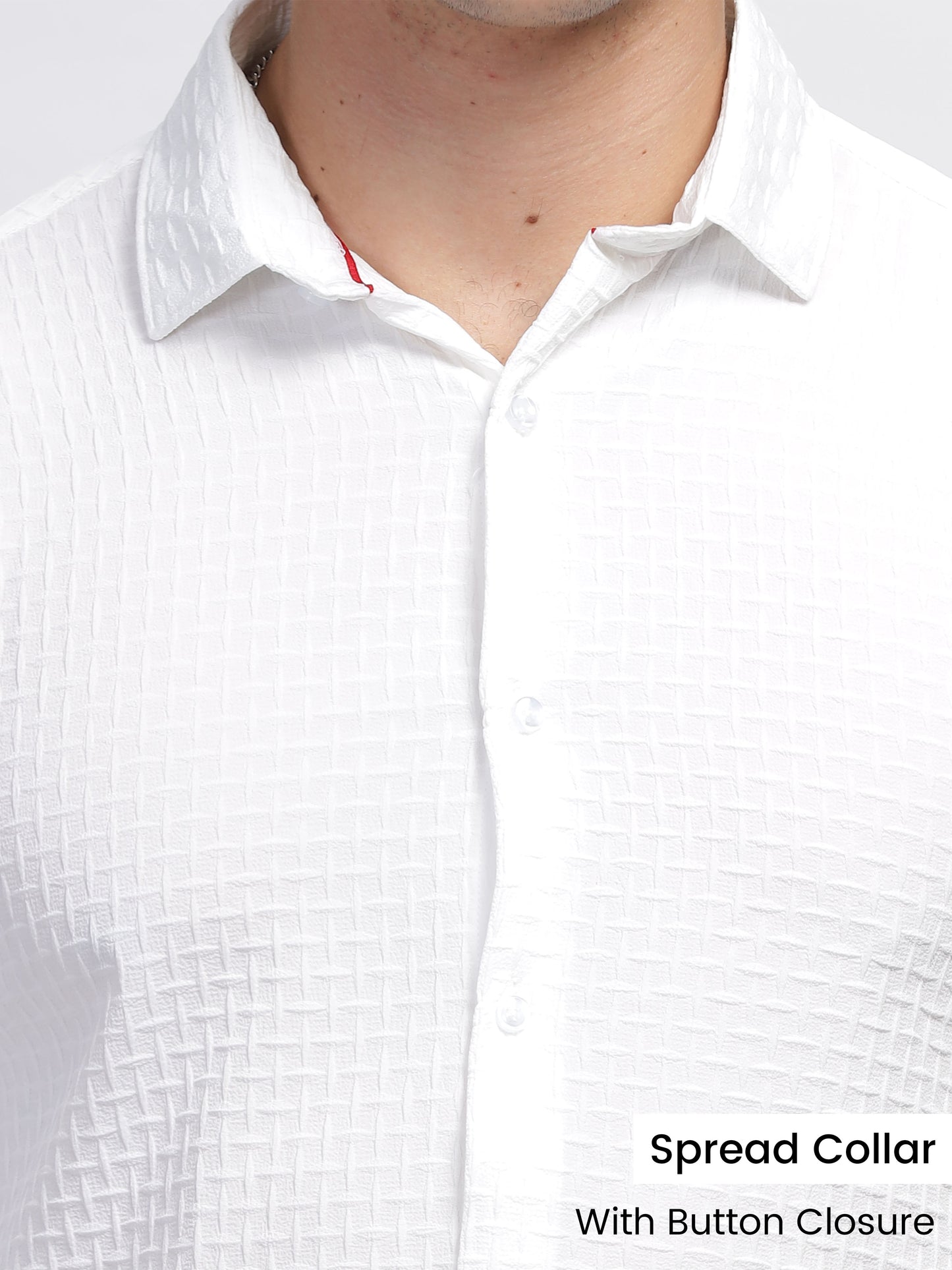 Frosty Embossed Self Textured Shirt