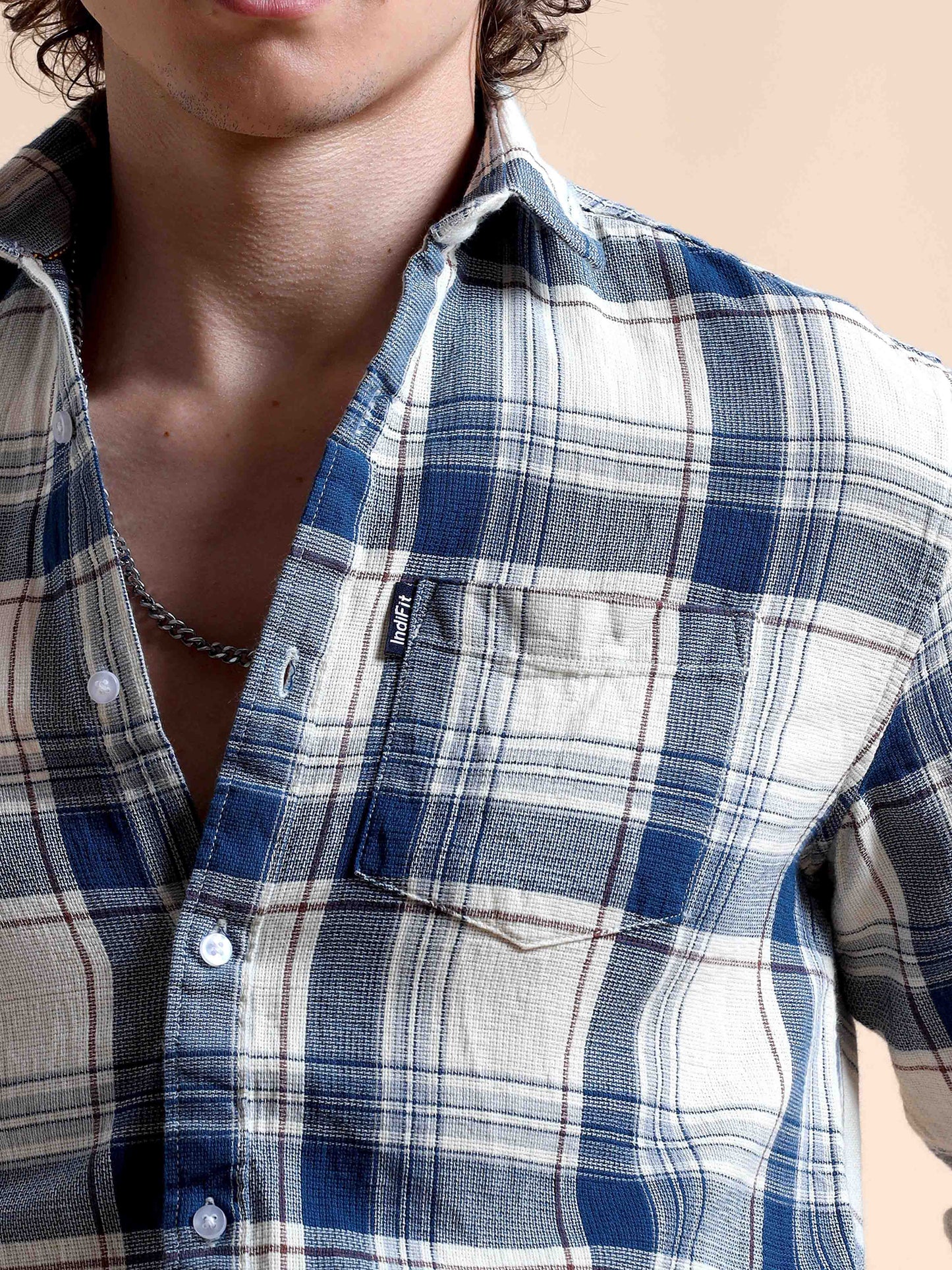 Dark Blue Plaid Parade New Check Shirt for Men