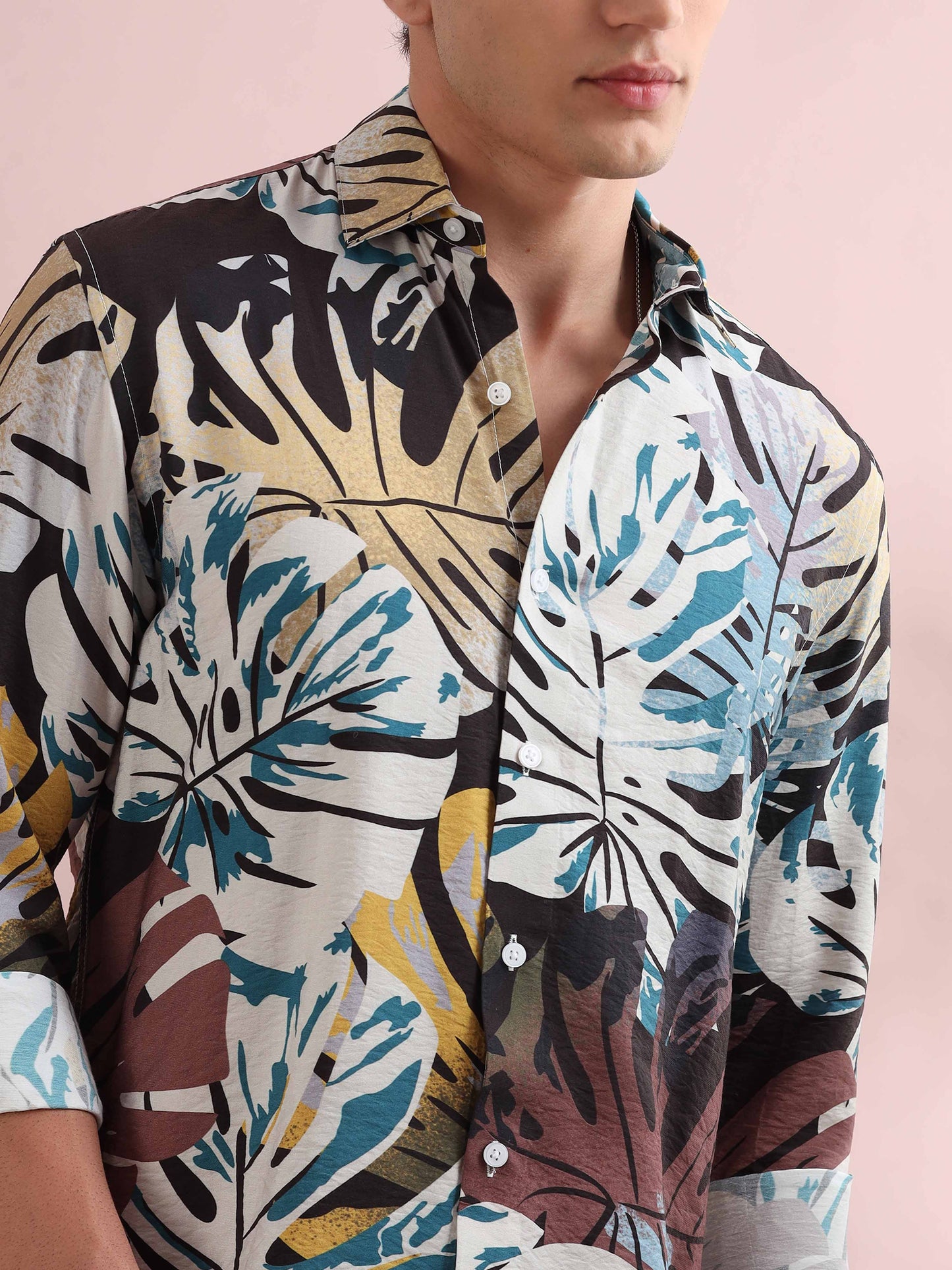 SantiagoTropical Multi-Color Printed Shirt