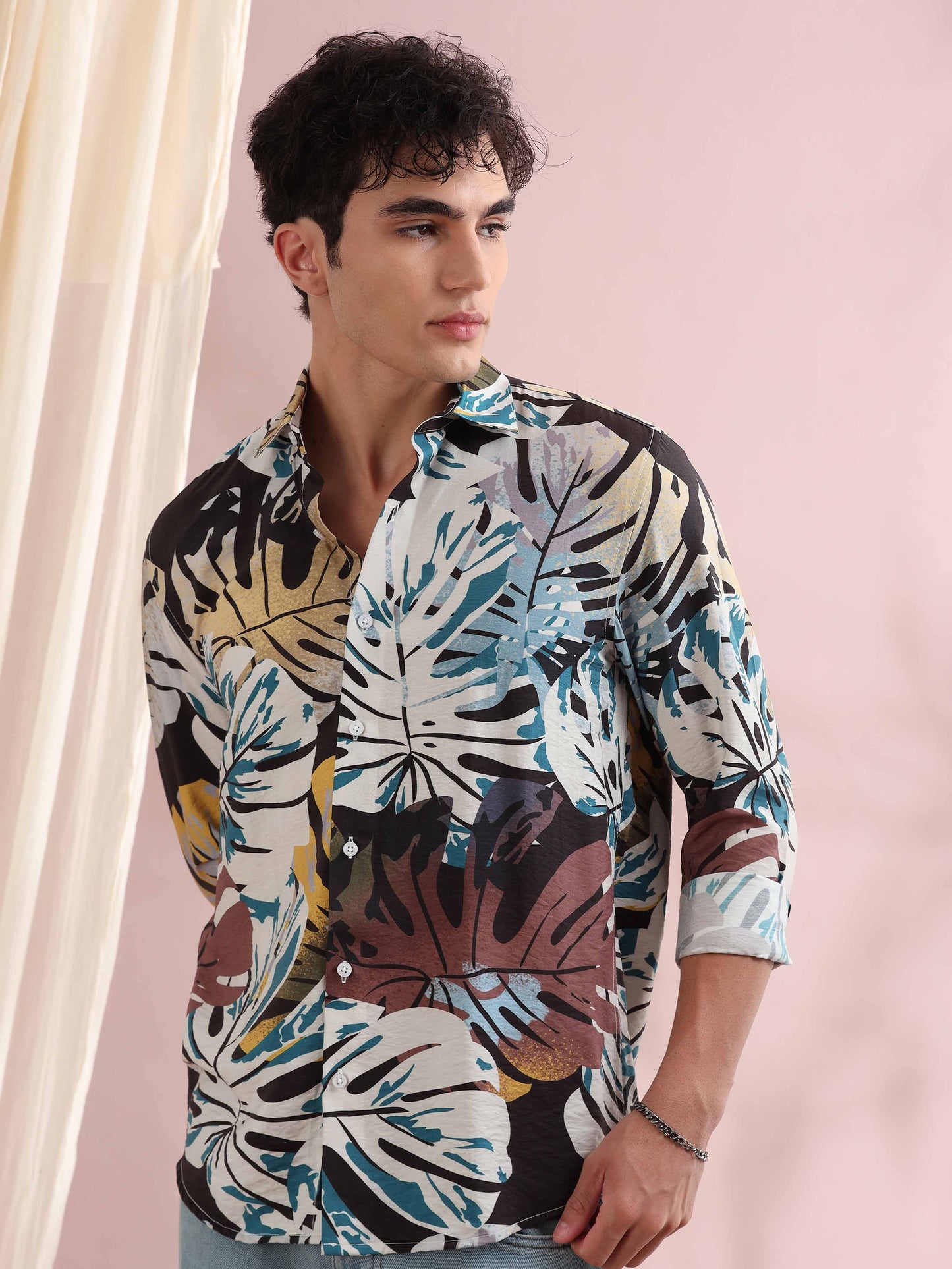 SantiagoTropical Multi-Color Printed Shirt