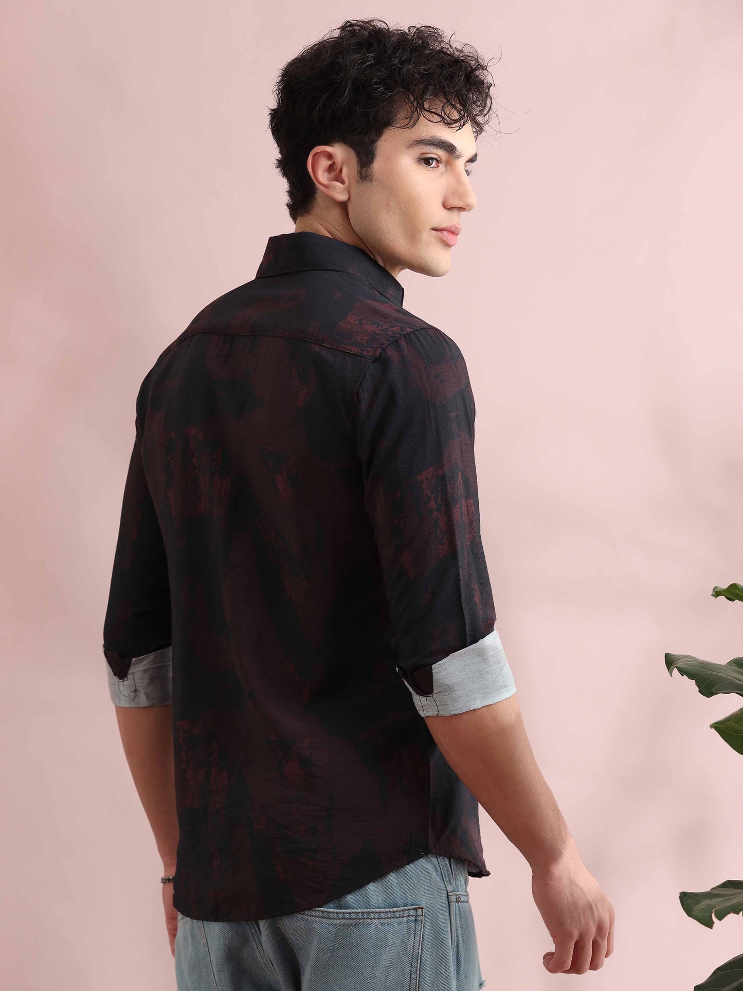 Santiago Smoky Wine Printed Shirt