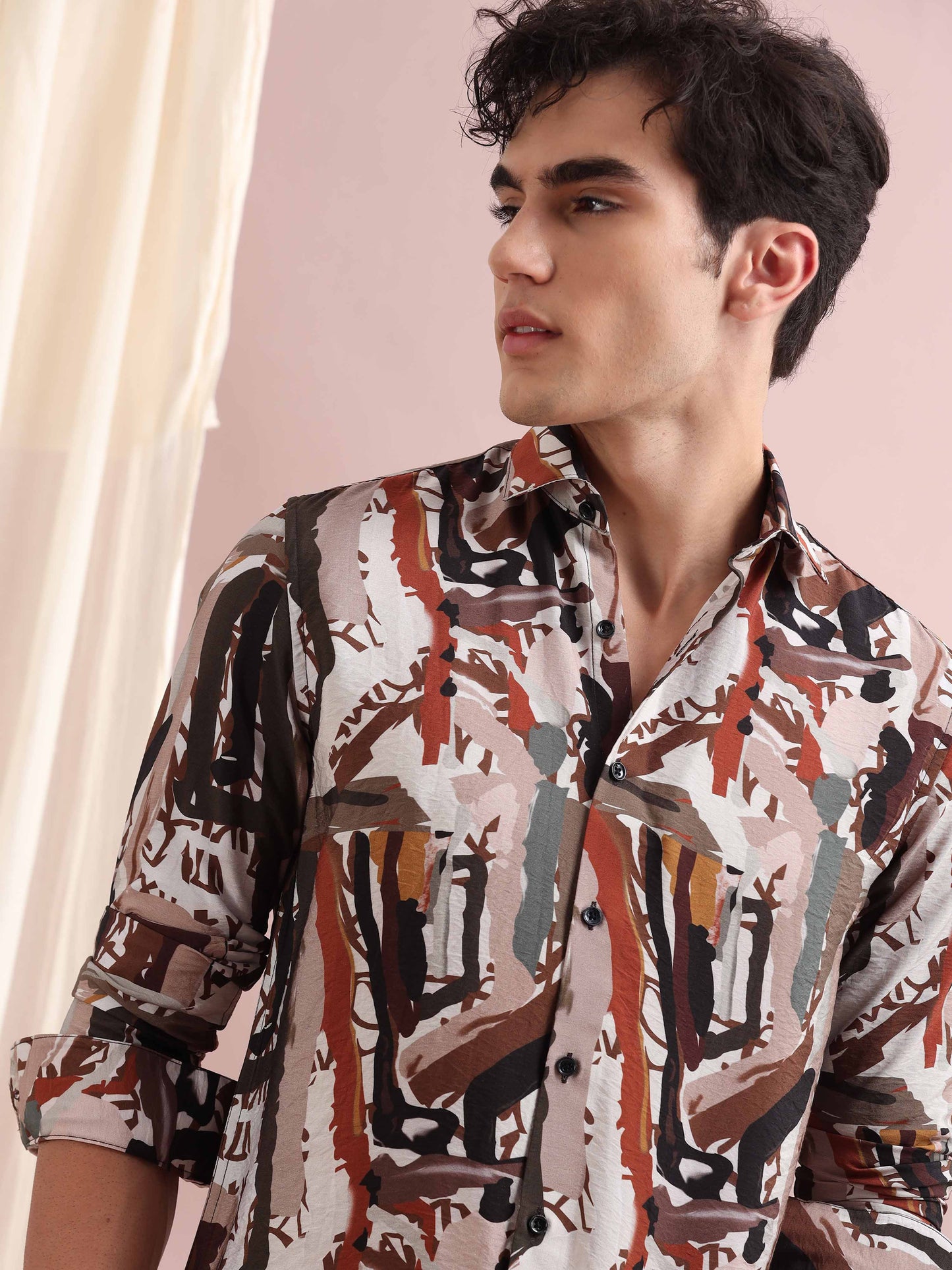 Santiago Nickel Grey Printed Shirt