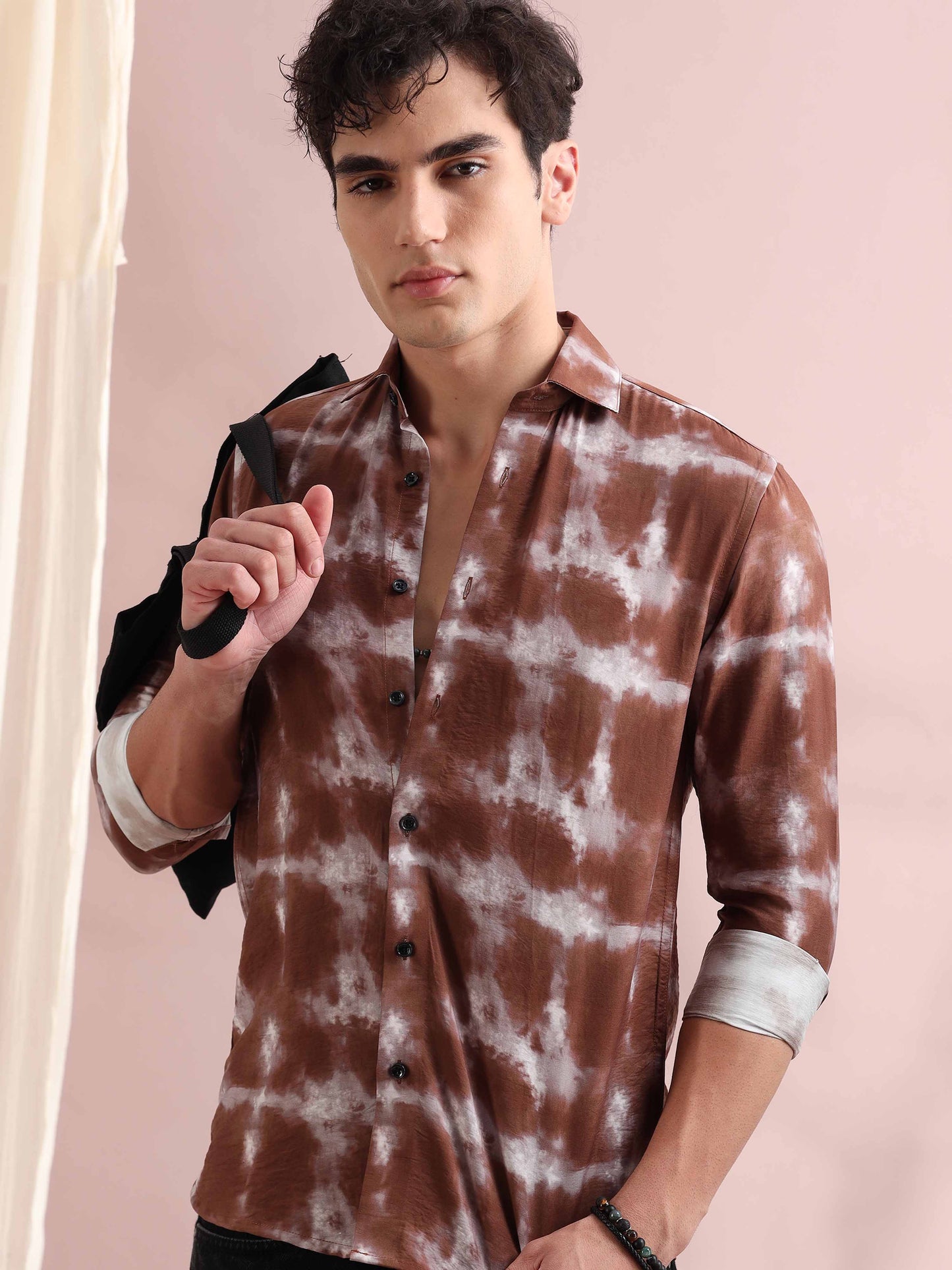 Santiago Choco Tie Dye Printed Shirt