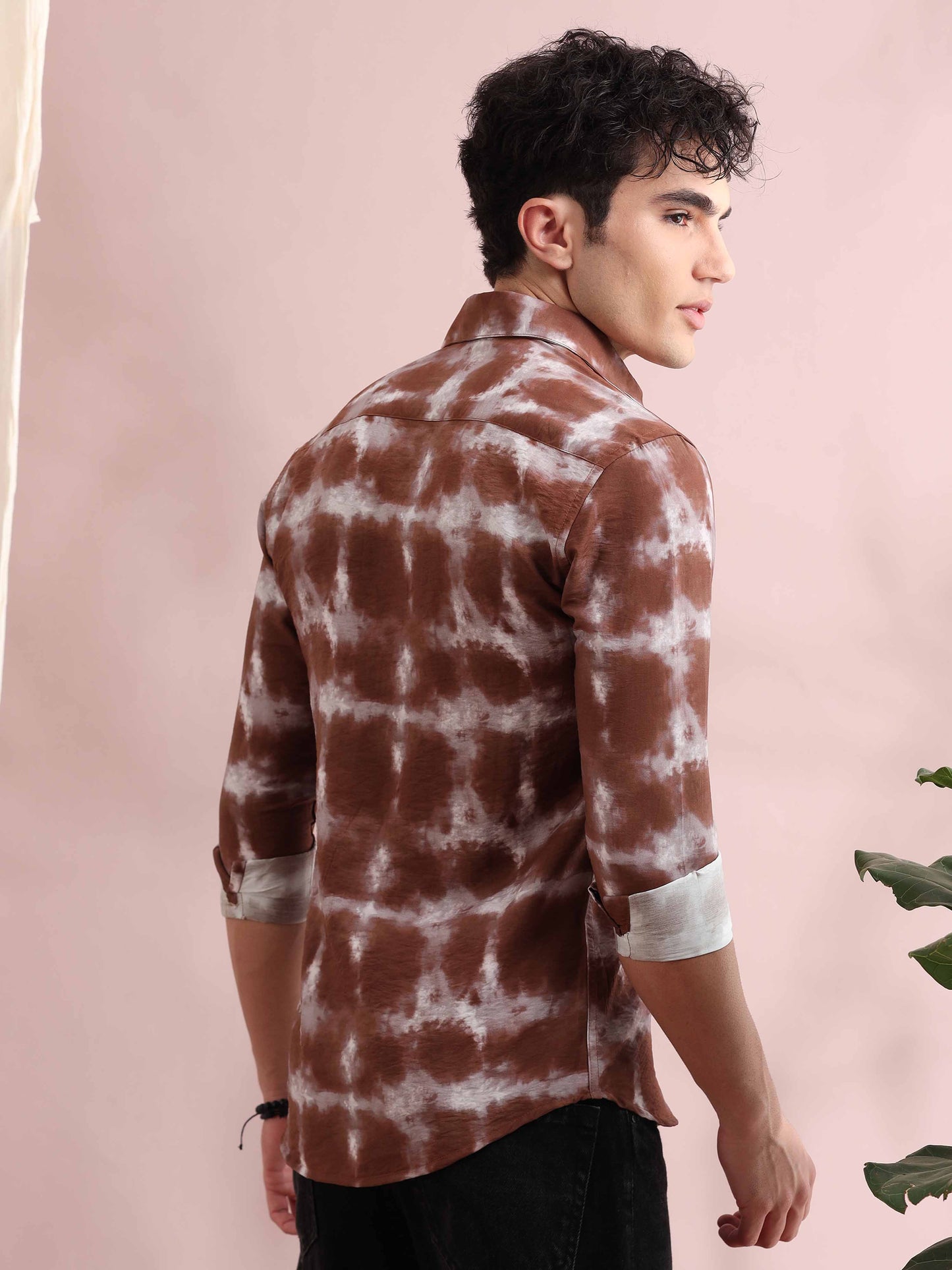 Santiago Choco Tie Dye Printed Shirt