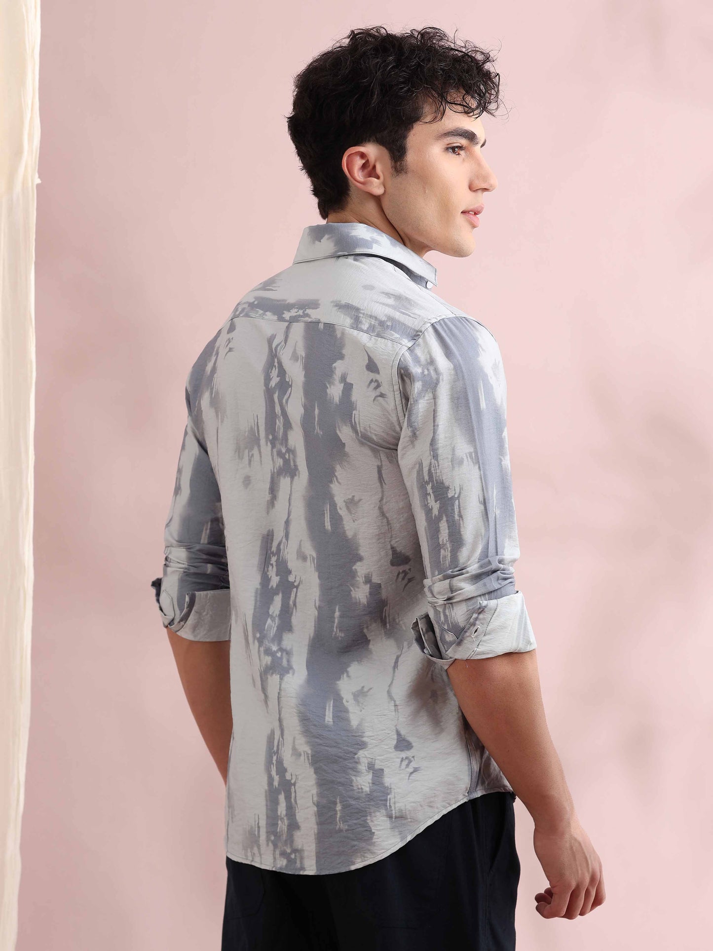 Santiago Grey Printed Shirt