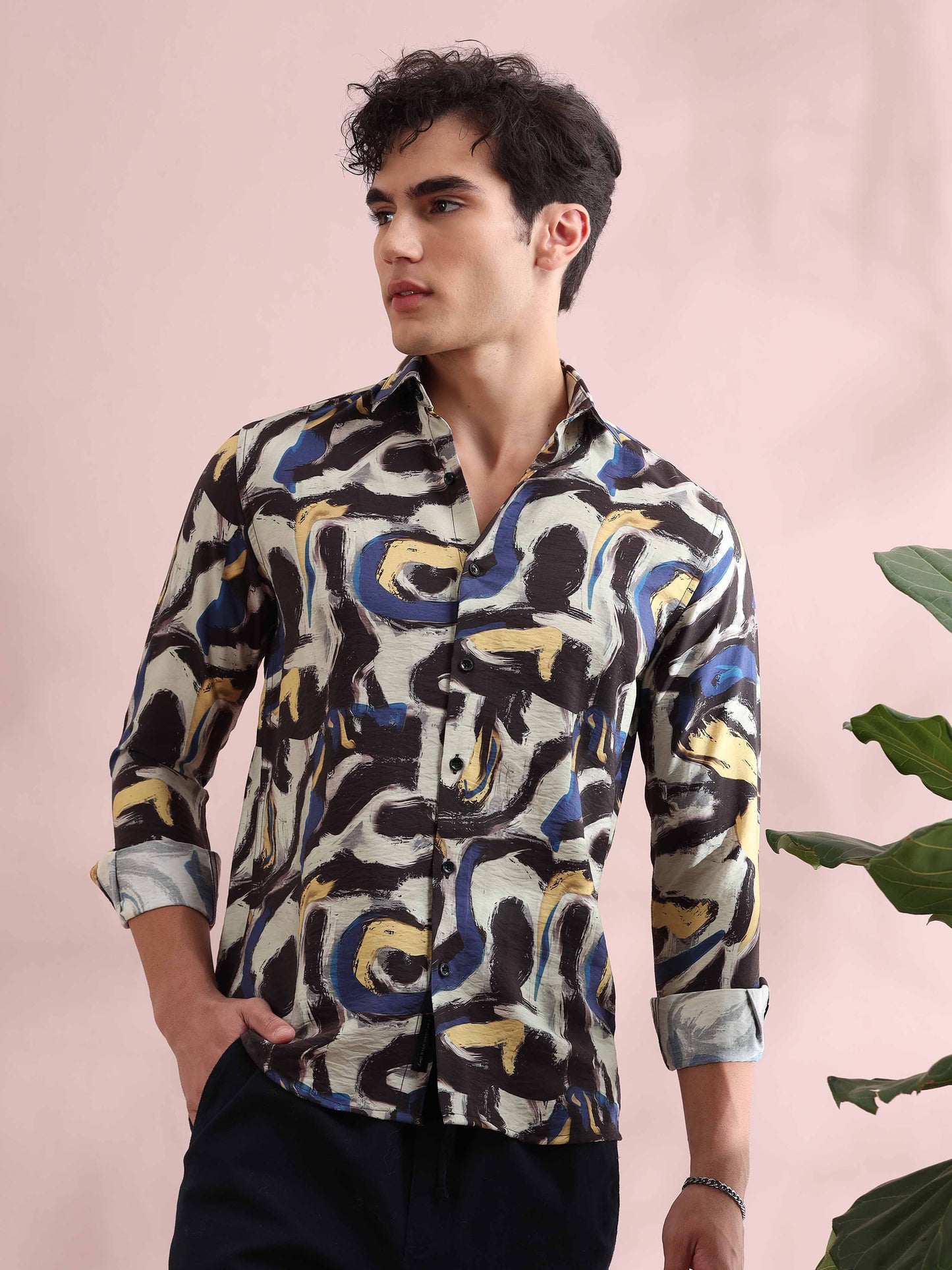 Santiago Multi Abstract Printed Shirt