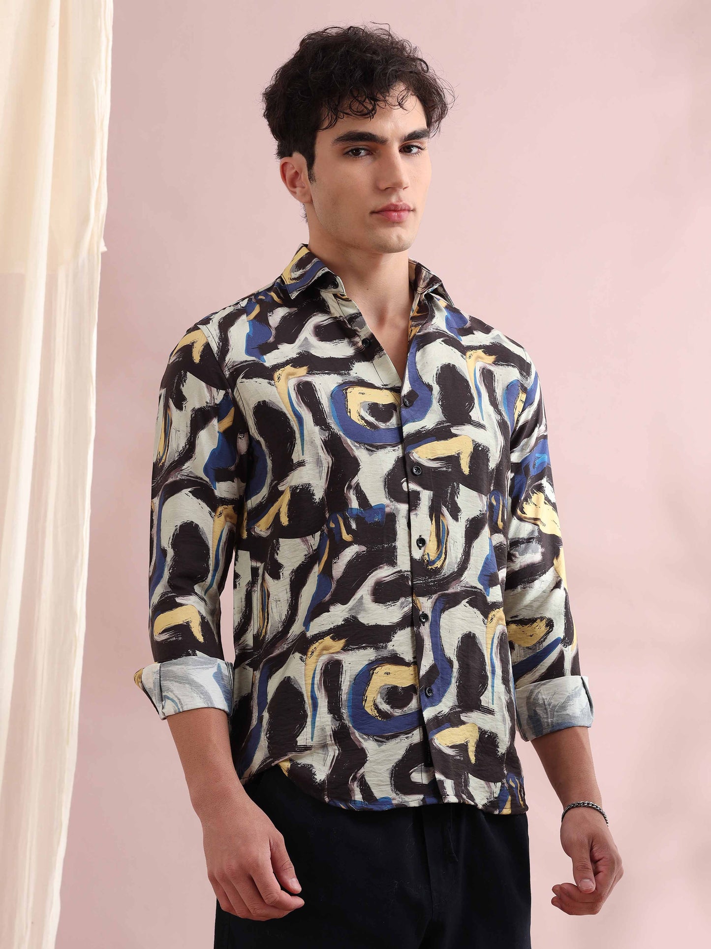 Santiago Multi Abstract Printed Shirt