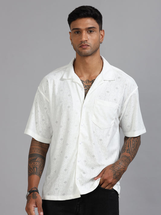 Jack Pearl Luster knitted Solid Shirt